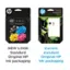 The text on the image is grouped and corrected as follows:

1. HP: Download the free HP Smart app. Tlchargez l'application HP Smart gratuite. hpapp.com
2. Bock Tri-bolor 68 Note Tricolore 2-pack / Paquet de 2 Mpunnoe Aunceoter Ap Badk  Tri-codar Sacolore Aud gel - - - undoter apr - - NEW LOOK Standard Original HP Ink packaging Current standard Original HP Ink packaging