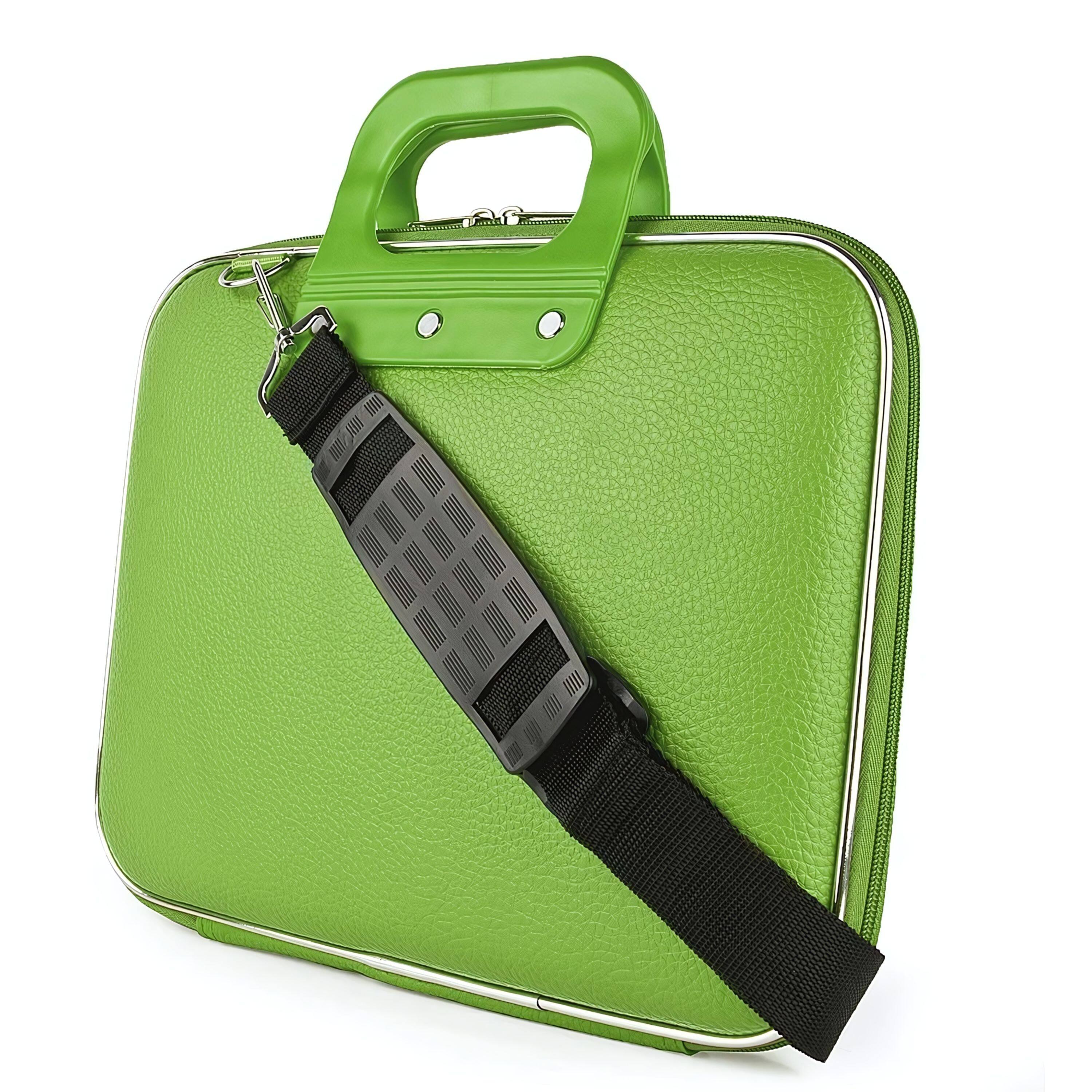 Front. Kitcheniva - Leather Laptop Case Shoulder Bag For 14" Laptop Green - Green.