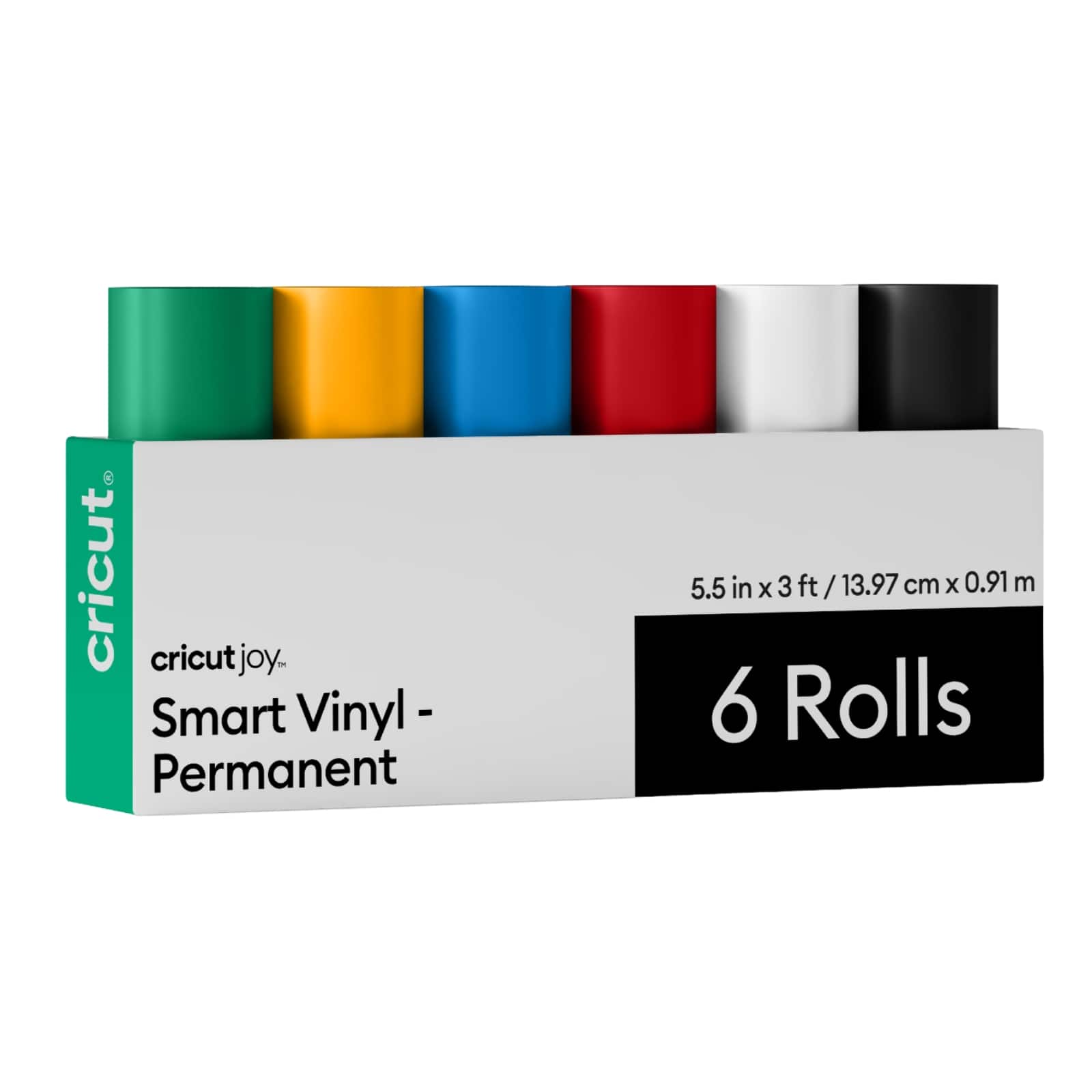 Cricut - Smart Vinyl - Permanent, Sampler, 5.5 in x 3 ft BULK (6)