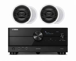 Yamaha - RX-A2A 7.2-Channel 8K AV Receiver Speaker Bundle - Black