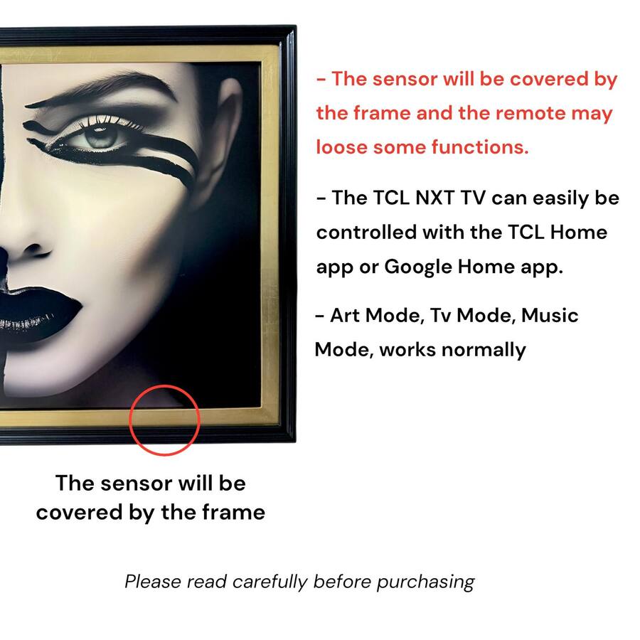 Musical Notes Gold Color LAREDO FRAME FACTORY 75 inch Handmade Tv Frame For TCL A300W NXTVISION ...