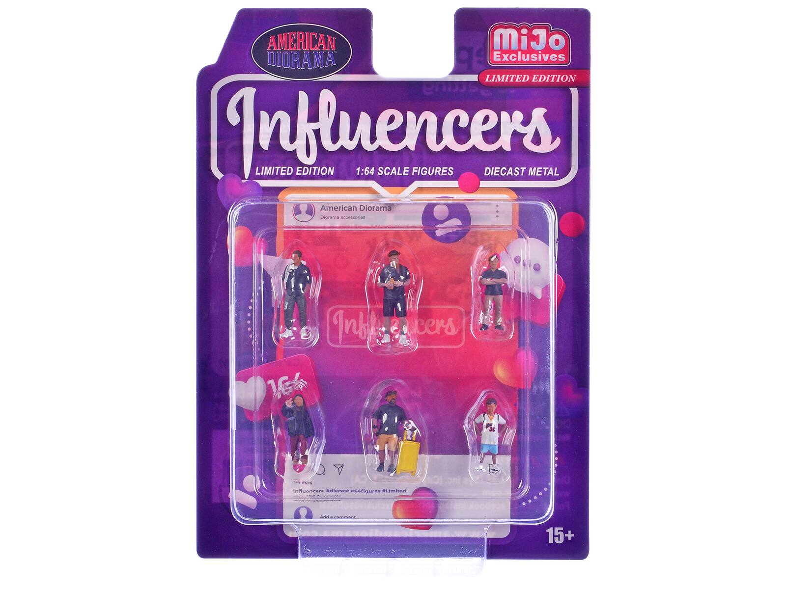 AMERICAN DIORAMA Exclusives LIMITED EDITION Influencers LIMITED EDITION 1:64 SCALE FIGURES DIECAST METAL American Diorama Diorama accessories 15+