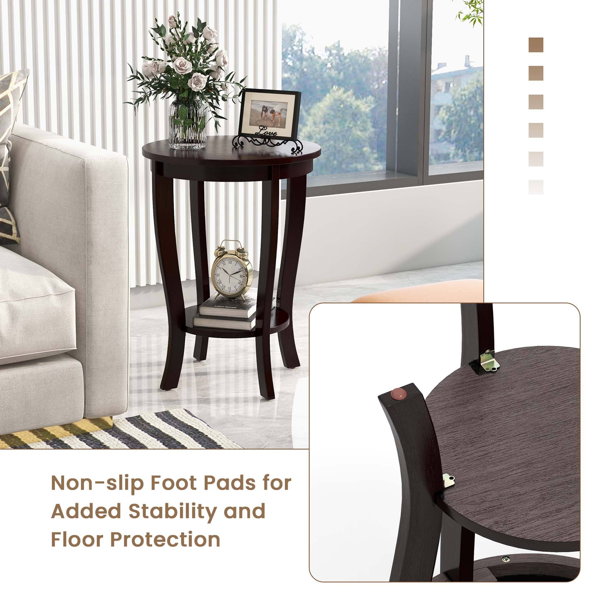 Non-slip foot pads for added stability and floor protection.