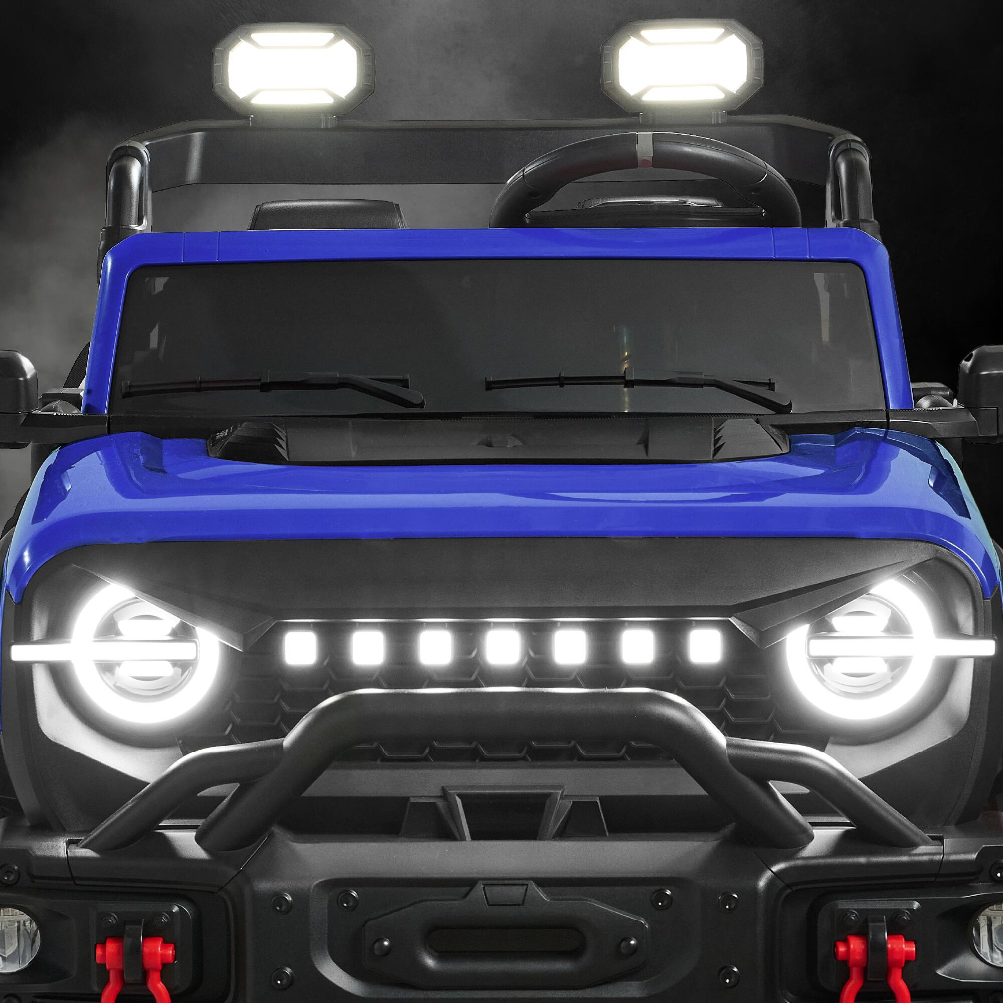 Alt View 8. Best Choice Products - Best Choice Products Kids 24V 2-Seater Electric Ride-On Car Truck w/ Parent Control, Bluetooth, LED Lights - Blue - Blue.