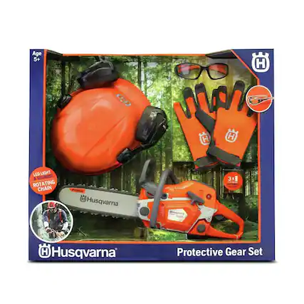 Age 5+
Husqvarna Protective Gear Set
LED LIGHT & SOUNDS!
ROTATING CHAIN
Husqvarna 3x1 015 MTE