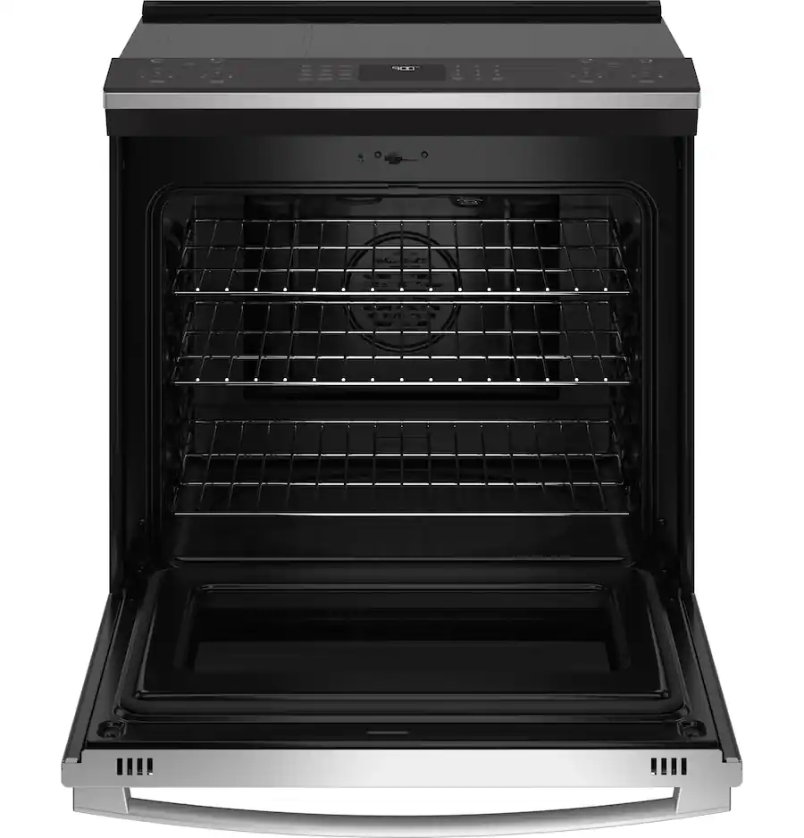 GE Profile 30 in. Wide 5 Elements 5.3 Cu. Ft. Slide In Electric ...