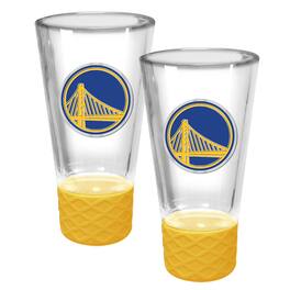 Great American Products - Golden State Warriors 2-Pack 4oz. Cheer Shot Set with Silicone Grip - Yellow