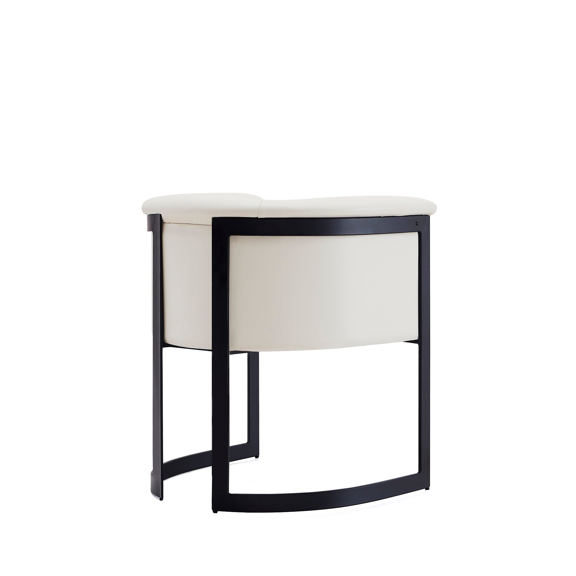 Alt View 2. Manhattan Comfort - Corso Modern Metal Vegan Leather Dining Chair - Cream.