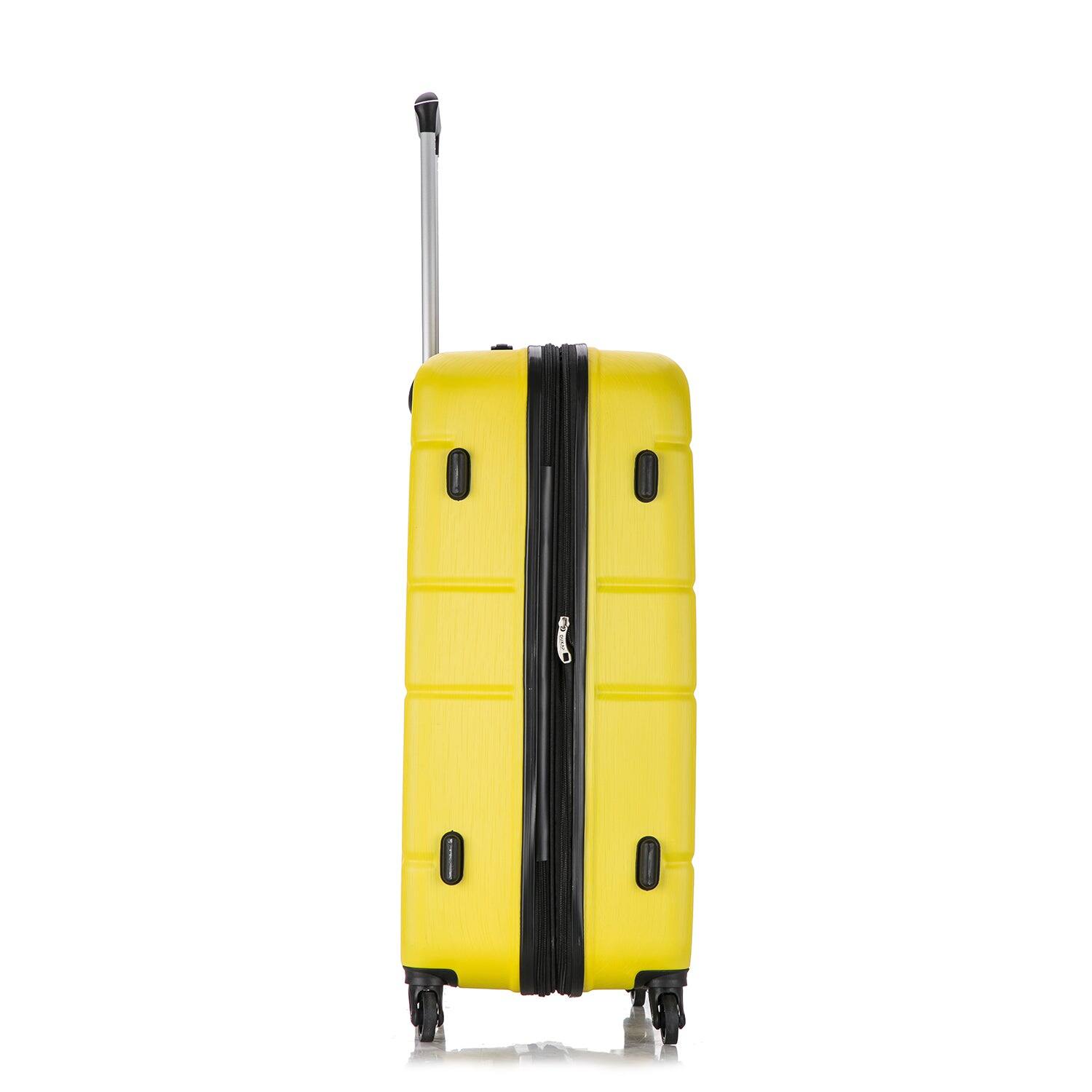 Alt View 3. DUKAP - Rodez Lightweight Hardside Spinner Luggage 28" - YELLOW.