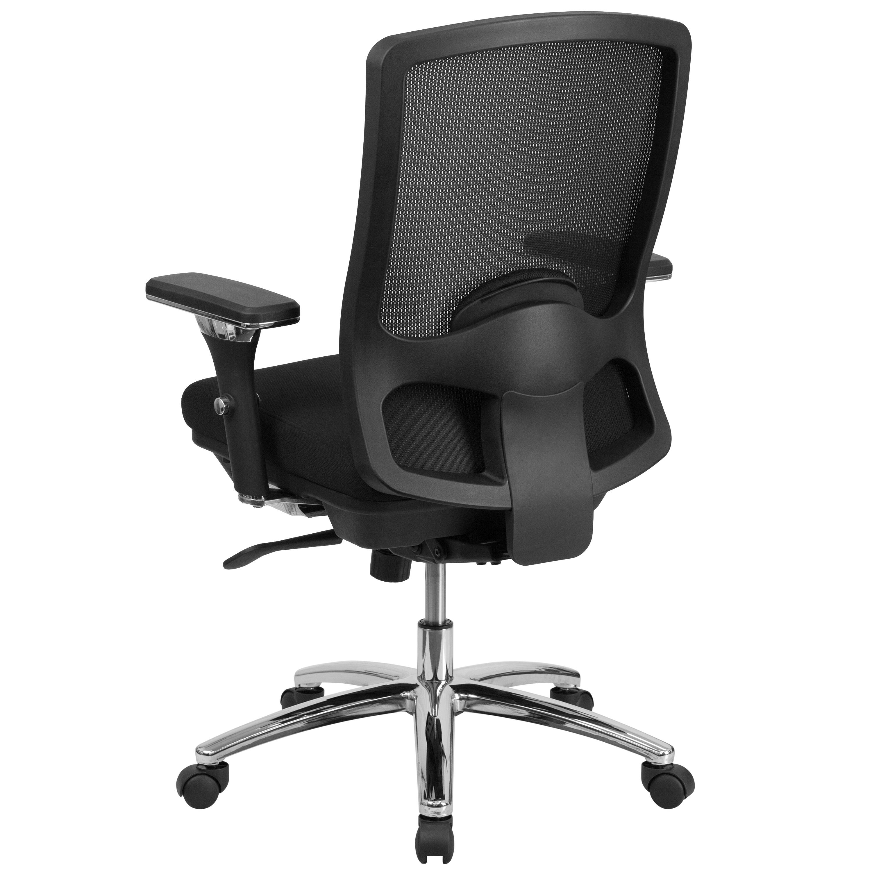 Alt View 5. Emma + Oliver - 24/7 Intensive Use Big & Tall 350 lb. Rated Mesh Multifunction Swivel Ergonomic Office Chair with Synchro-Tilt - Black.