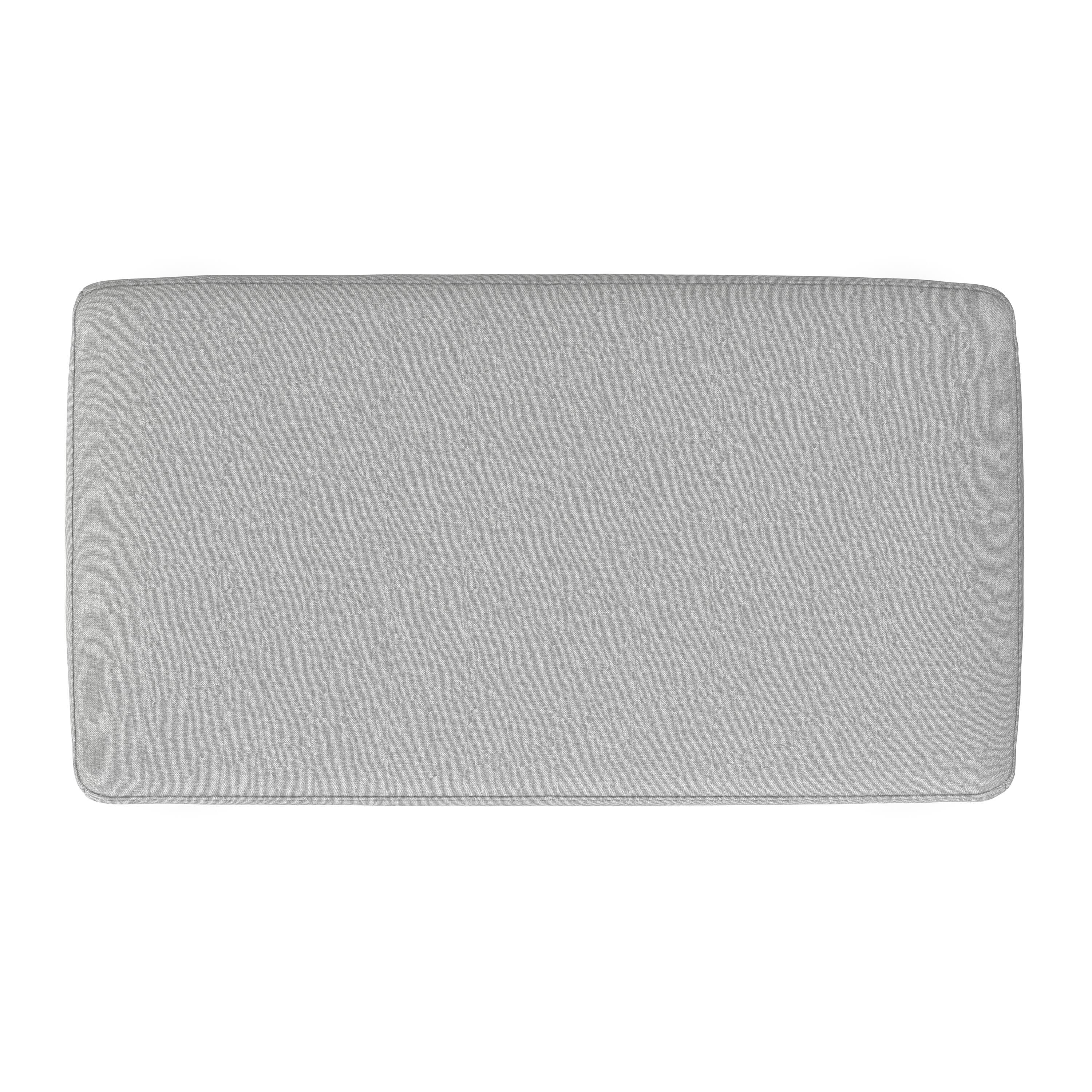 Back. Simpli Home - Milltown Footstool Small Ottoman Bench - Light Stone Grey.