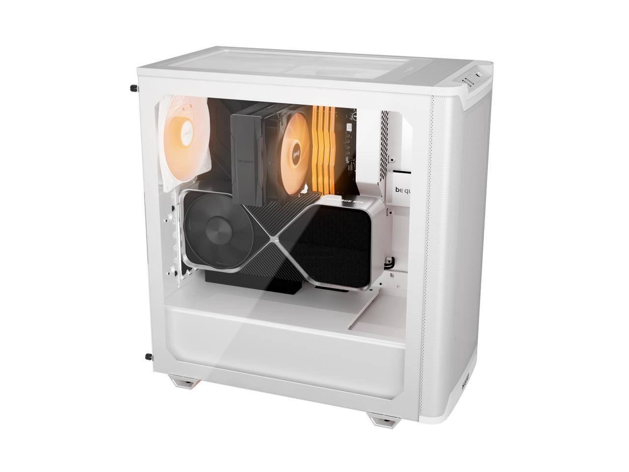 Alt View 4. be quiet! - be quiet! Pure base 501 LX BGW79 White ABS / Steel / Tempered Glass Cases (Computer Cases - ATX Form) - White.