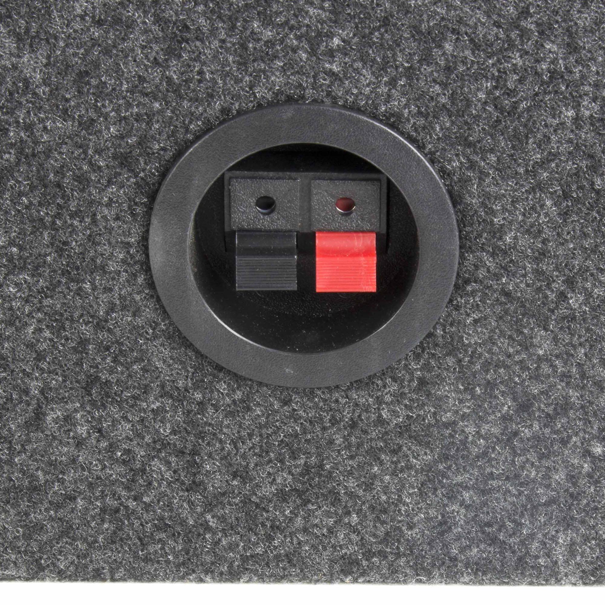 Alt View 3. QPower - Q Power 10 Inch Single Slim Truck Shallow Sealed Subwoofer Box Sub Enclosure - Charcoal Gray.