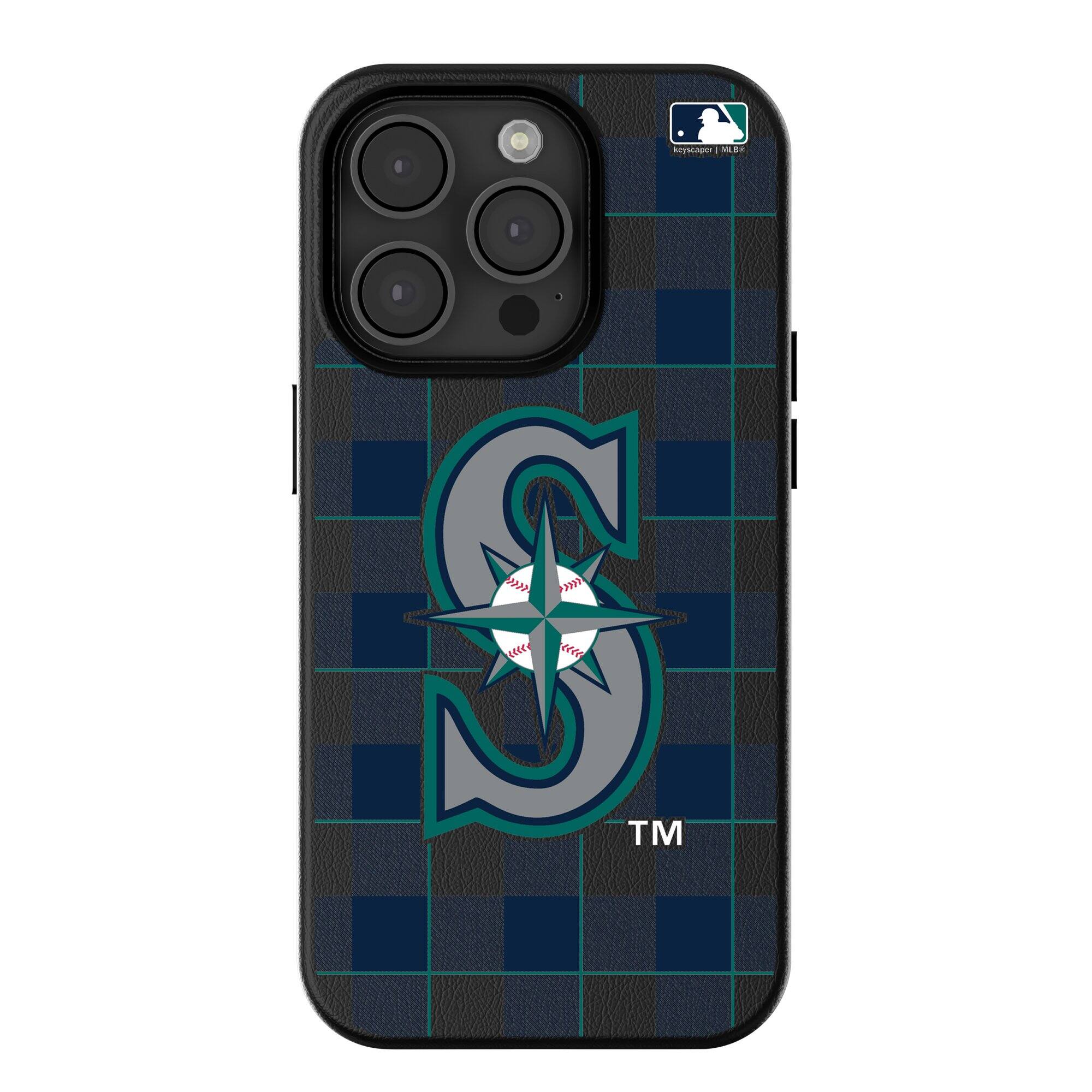 Keyscaper - MLB - Seattle Mariners Plaid Magnetic Bump iPhone Case - 15 Plus - Black price history on PriceWatchPro
