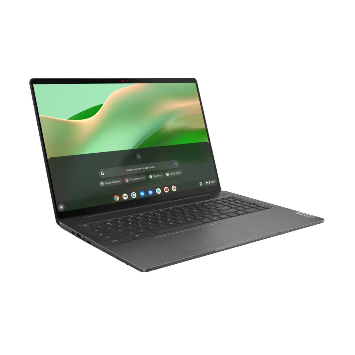 Angle. Lenovo - Lenovo IP 5 16IAU7 16" Laptop 2.5K i3-1215U 8GB 128GB eMMC Chrome OS- Refurbished - Storm Grey.