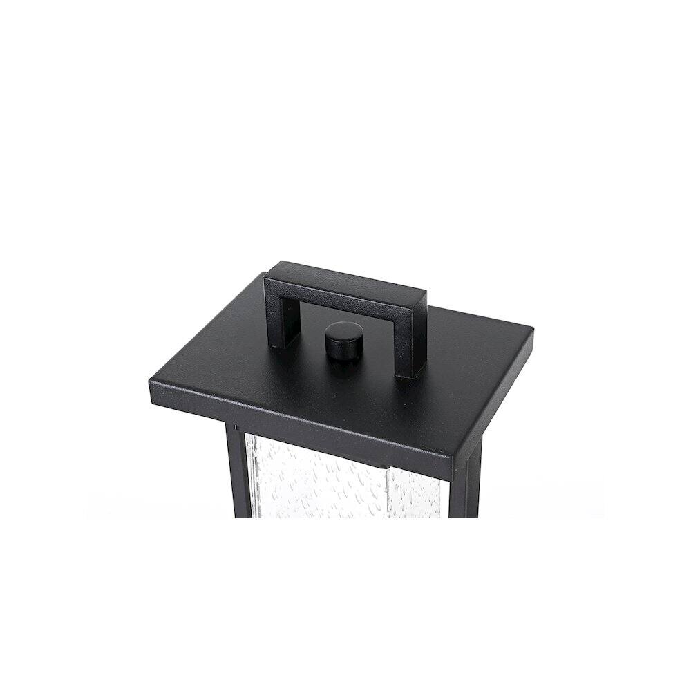 Angle. Elegant Lighting - Tilton 7 inch Outdoor Pendant in Black - Black.