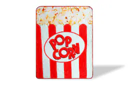 Just Funky - Movie Popcorn Fleece Throw Blanket | Popcorn Box Blanket | 60 x 45 Inches - Red