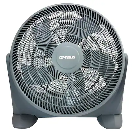 Front. Optimus - Optimus 20 in. Turbo High Performance Air Circulator, Grey - Gray.