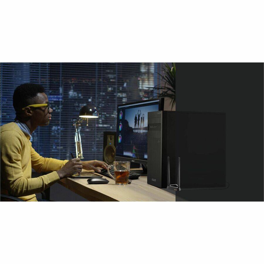 Alt View 4. ASUS - ASUS BE6500 Tri-Band PCIe WiFi 7, BT 5.4, WPA3, MU-MIMO, MLO - Black.