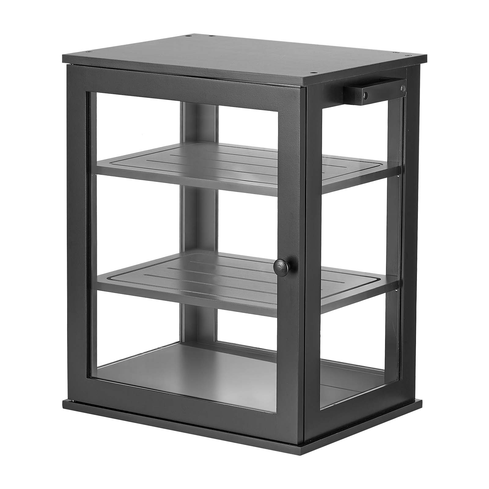 Alt View 5. VEVOR - Bread Box for Kitchen Counter Bamboo Wood Storage Container Black, for Homemade Bread, Under Cabinet, and Pantry - Black.
