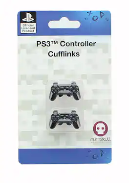 Sony - PlayStation PS3 DualShock Controller Cufflinks - Black