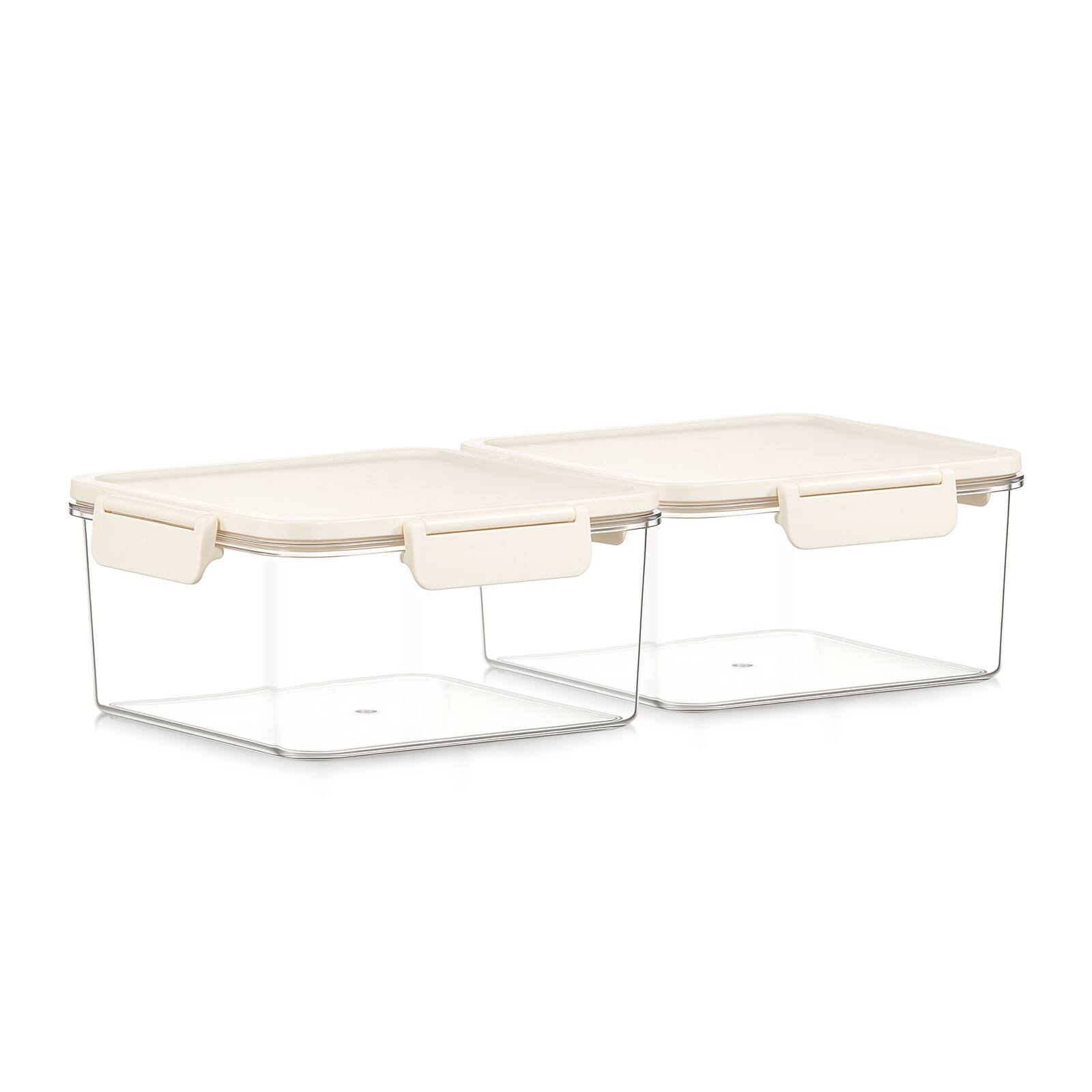 Angle. Sorbus - Sorbus 2 Pack Airtight Food Storage Container- Clear Stackable Pantry Canister with Secure Lid for Rice, Cereal, Flour - Clear.