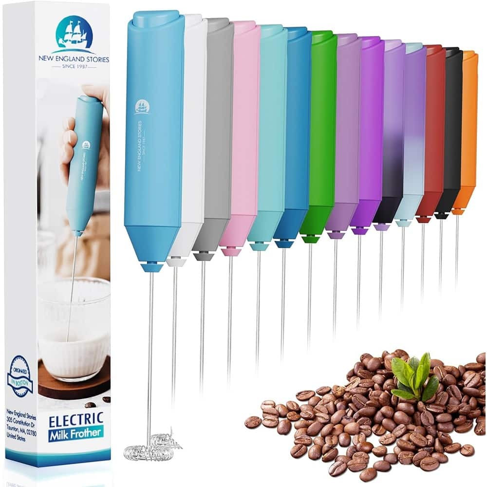 ACJPR - Powerful Milk Frother Handheld – Mini Whisk Drink Mixer - Sky Blue