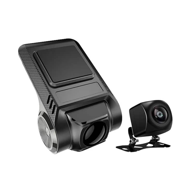 Cluzine - USB Dash Cam for Android Car Stereo, 1080P Front & Rear, ADAS, Starlight Night Vision, Plug and Play