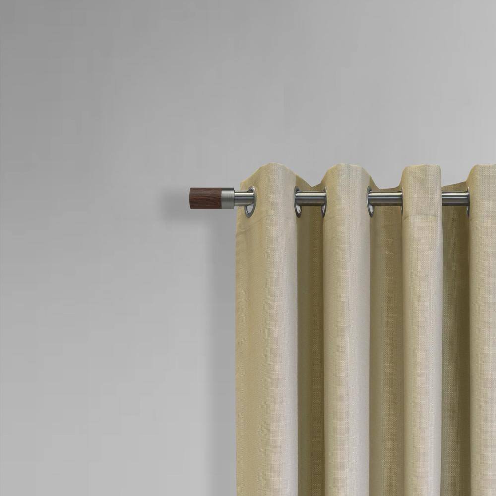 Left. Commonwealth Home Fashions - Thermaplus Newberry Blackout Window Treatment Grommet Curtain Panel for Bedroom Livingroom 52" x 95" Linen - Linen.