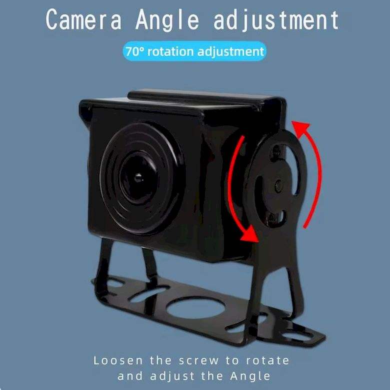 Camera Angle adjustment  
70° rotation adjustment  

Loosen the screw to rotate and adjust the Angle