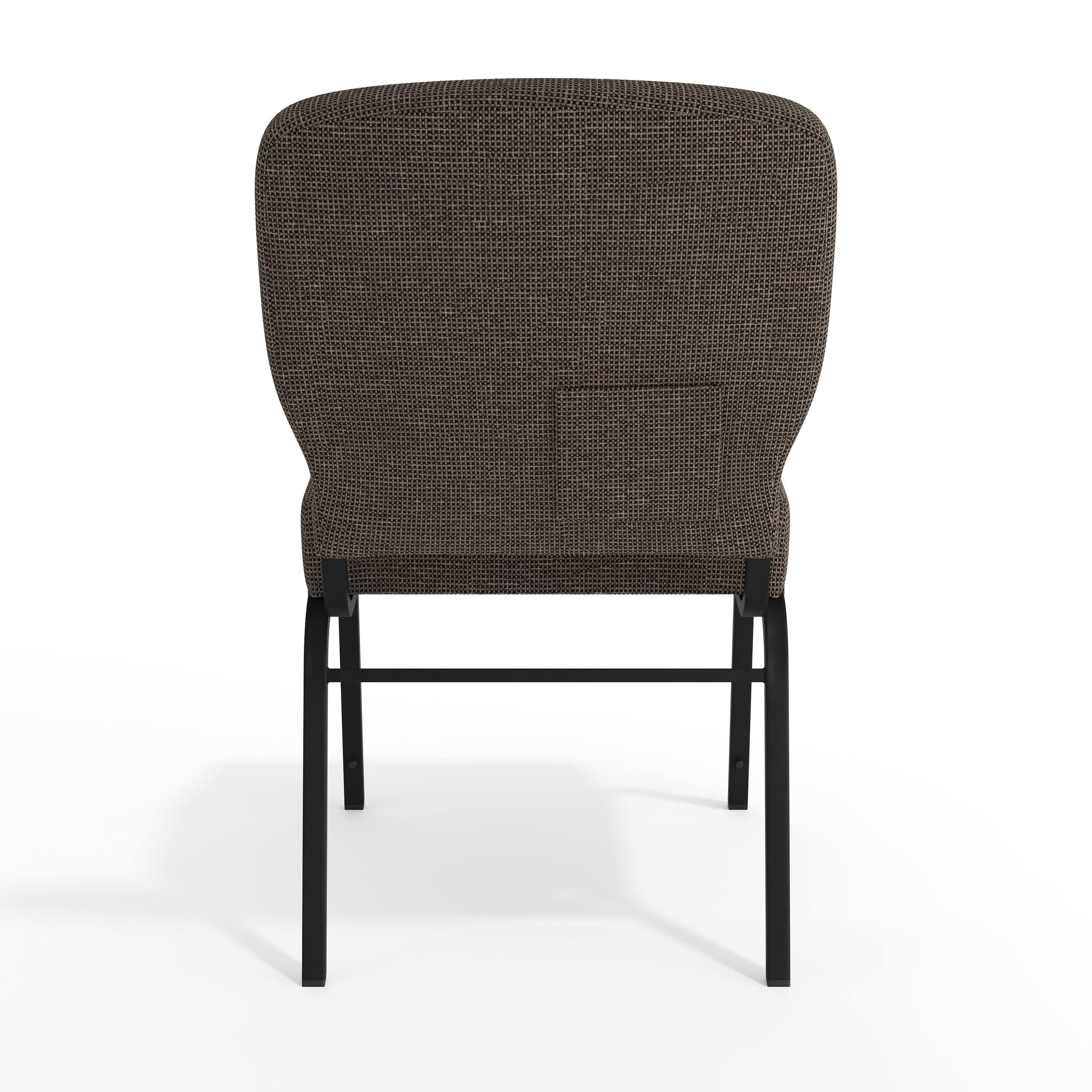 Alt View 7. Emma + Oliver - Signature Elite Church Chair - 20 in. Wide - Fossil Fabric/Black Frame.
