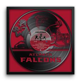 Sporticulture - Atlanta Falcons Framed 13" x 13" Vinyl Record Art Print - Red