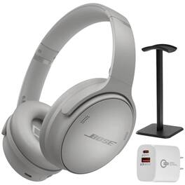 Bundle - Bose - QuietComfort Wireless Noise Cancelling Over-Ear - White Smoke