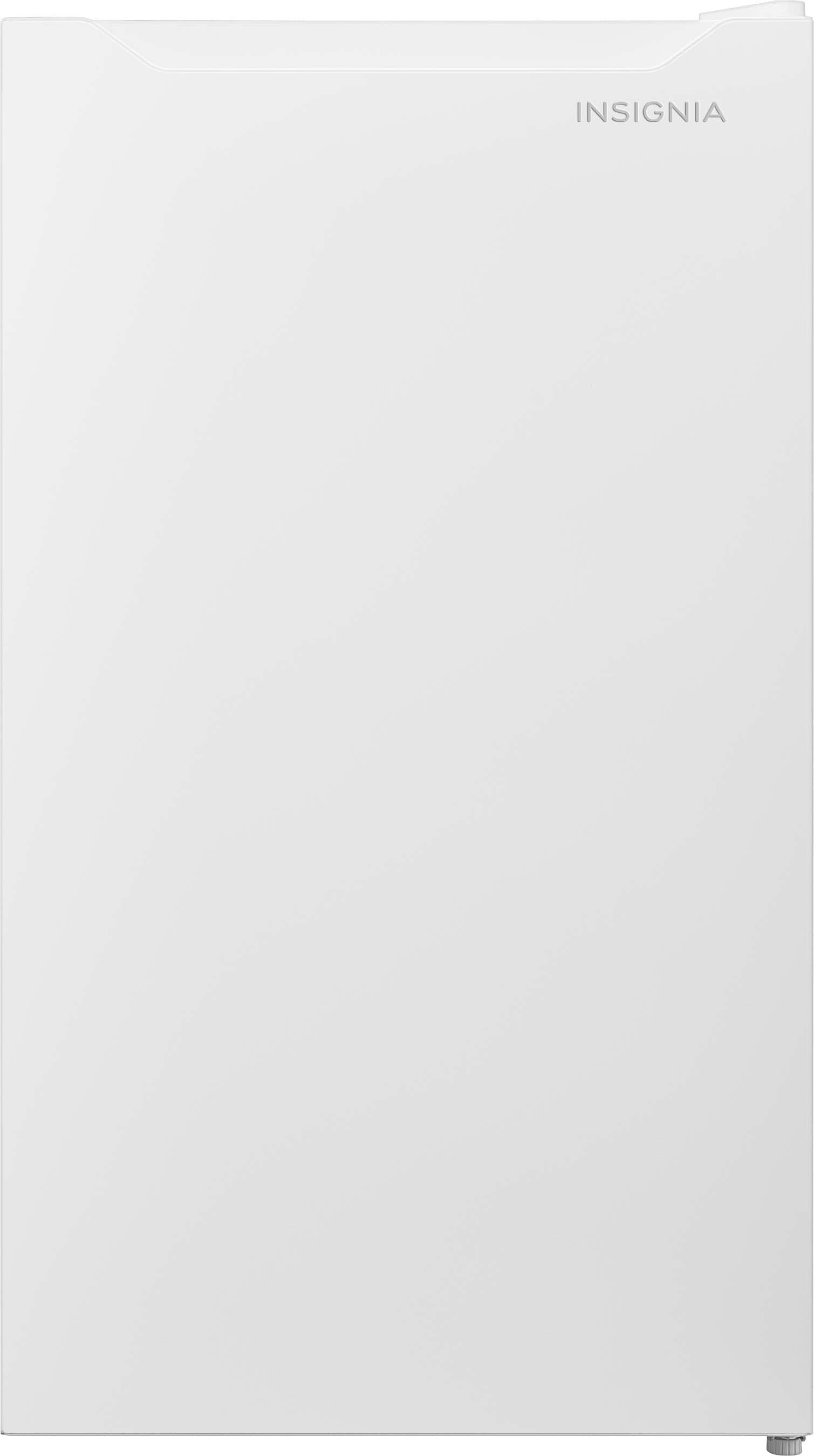 Front. Insignia™ - 3.3 Cu. Ft. Mini Fridge with Door Storage and ENERGY STAR Certification - White.