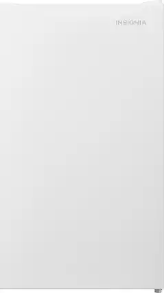 Front. Insignia™ - 3.3 Cu. Ft. Mini Fridge with Door Storage and ENERGY STAR Certification - White.
