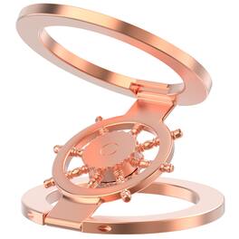 UUCOVER - Magnetic Phone Kickstand Grip Ring Holder, Foldable Double-Sided Magnet Metal Stand Car Mount Compatible with MagSafe - Rosegold