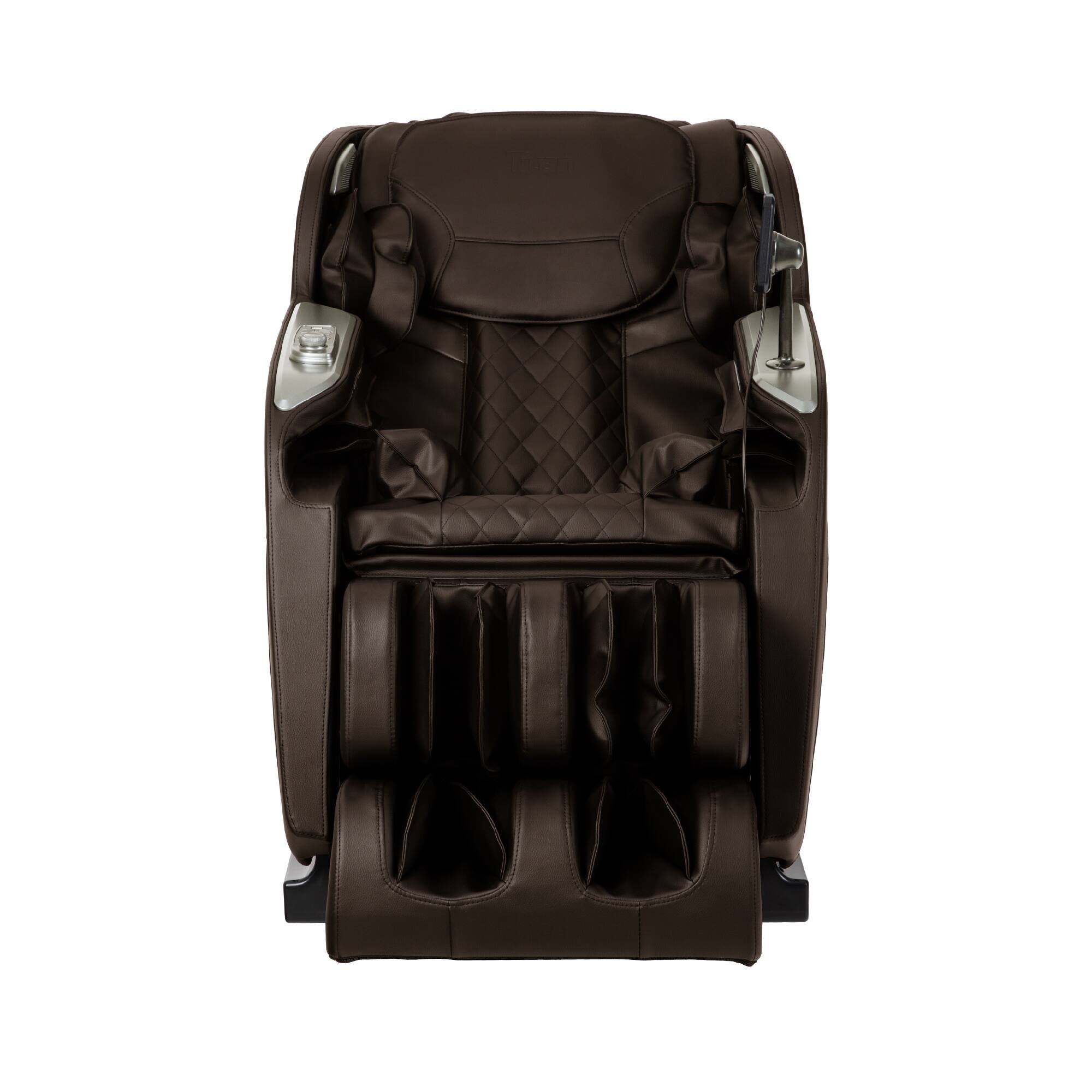 Angle. Titan - Titan Regal Zero Gravity Massage Chair with Heated Rollers - Brown.