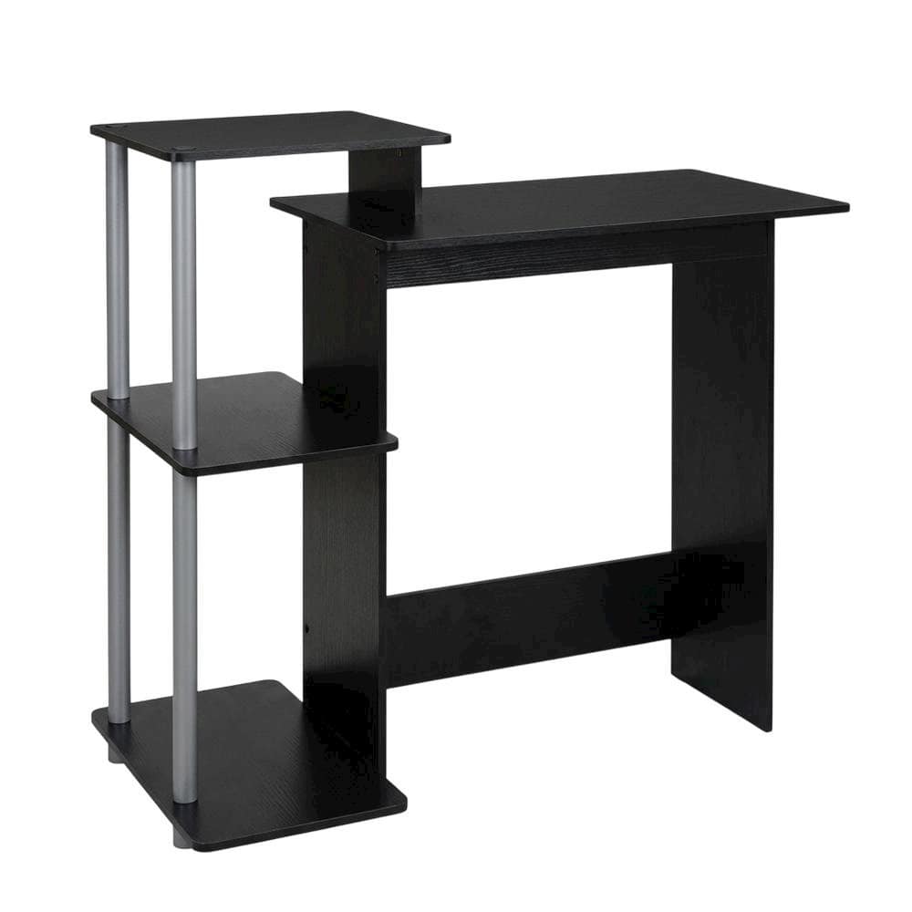 BisonOffice - Black and Grey Computer Desk with Spacious Surface and Sturdy Frame - Black/Grey