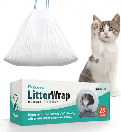 Petcove LitterWrap DISPOSABLE LITTER BOX BAGS
Works with the PurrTek Self Cleaning Petcove and other automatic litters!
Litter
SIZE: 16" X 18"
25 bags