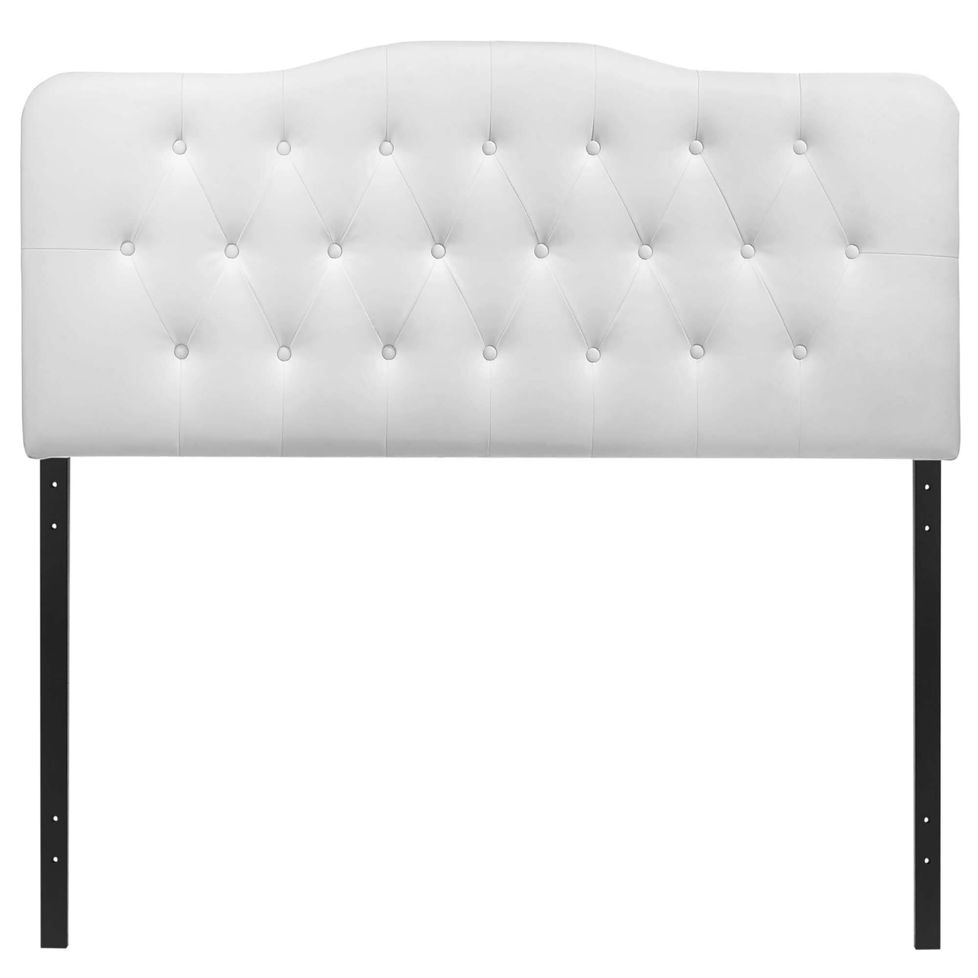 Alt View 2. Modway - Annabel Upholstered Vinyl King Headboard by Modway - White.