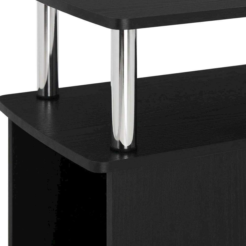 Alt View 1. FurniFact - Dark Americano TV Stand for TVs up to 50 Inches with Open Shelves - Dark Americano.