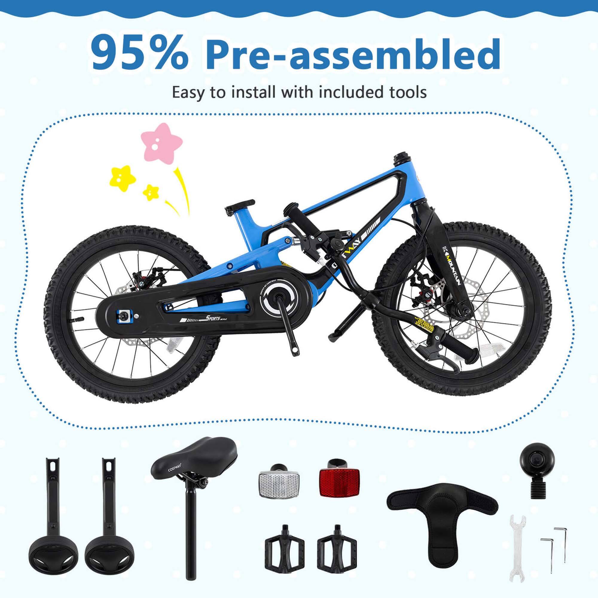 95% Pre-assembled  
Easy to install with included tools