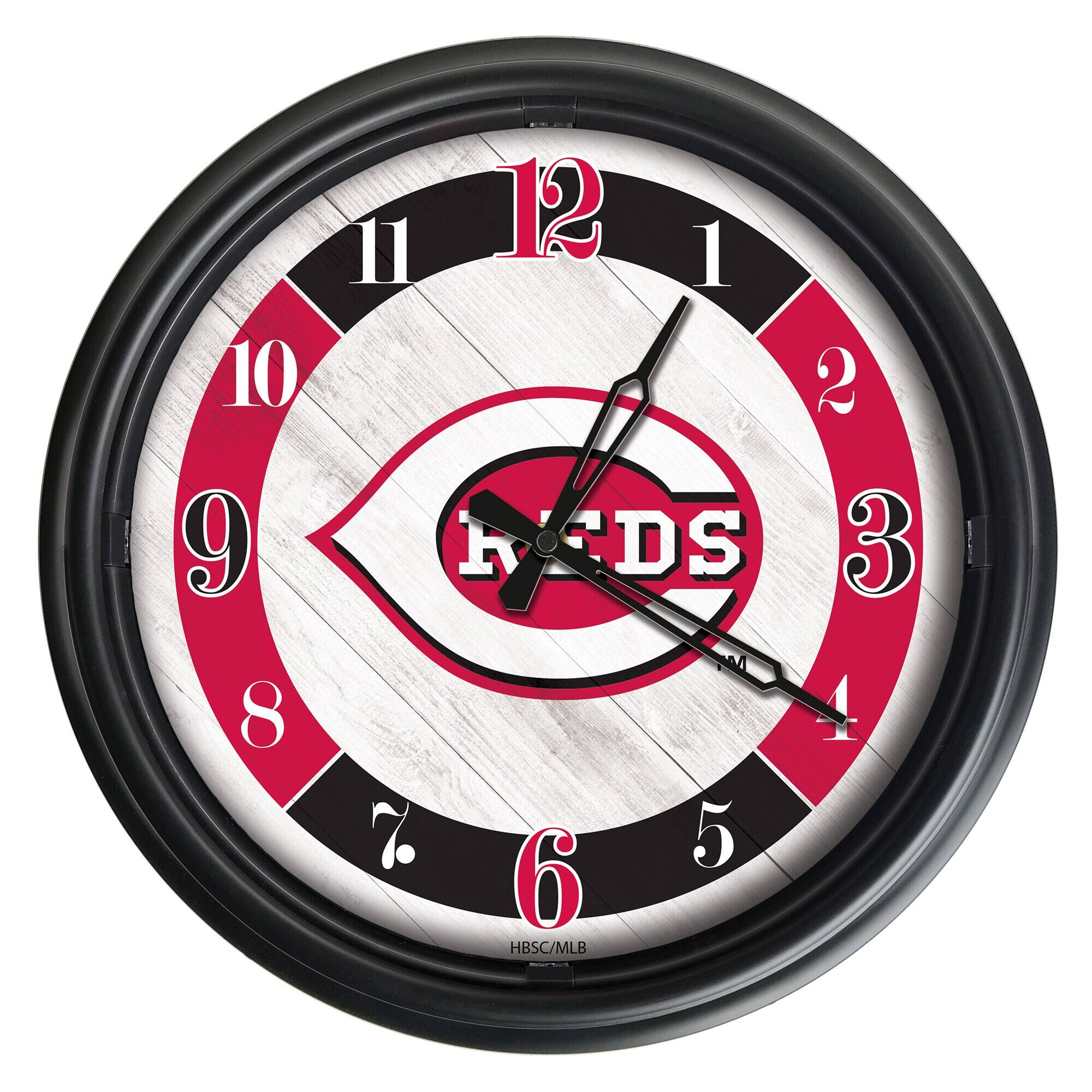 Holland Bar Stool Co. - Cincinnati Reds Indoor/Outdoor LED Wall Clock - Multicolor price history on PriceWatchPro