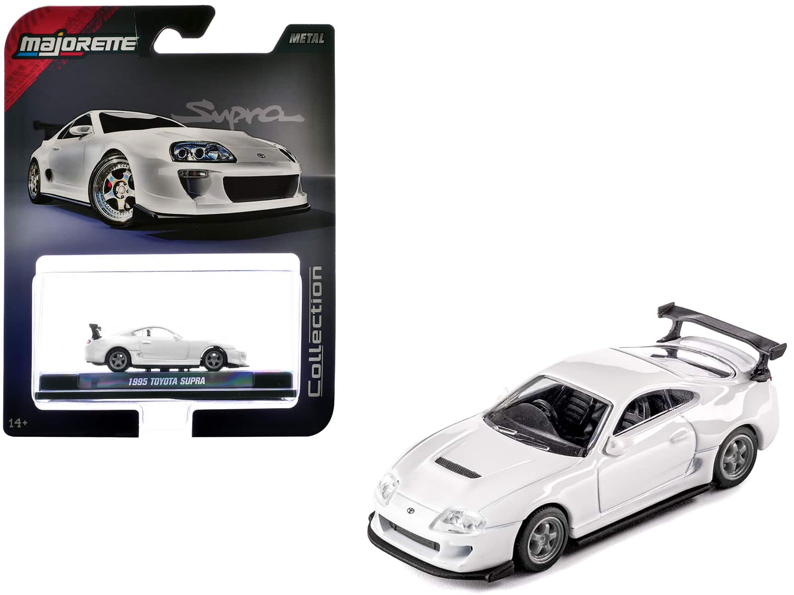 1995 Toyota Supra RHD (Right Hand Drive) "Collection" Series 1/64 Diecast Model Car by Majorette - White