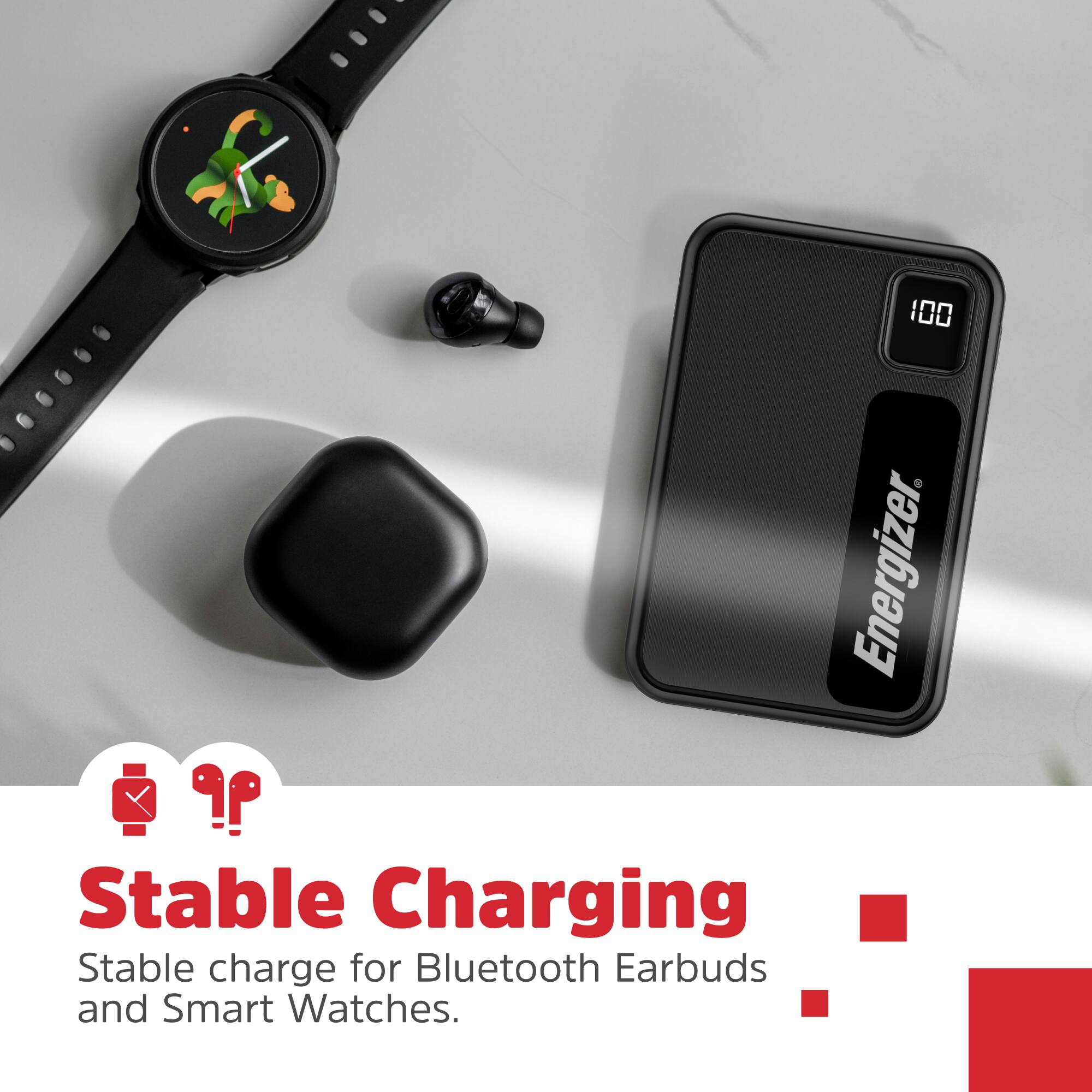 Stable Charging: 100% Energizer.