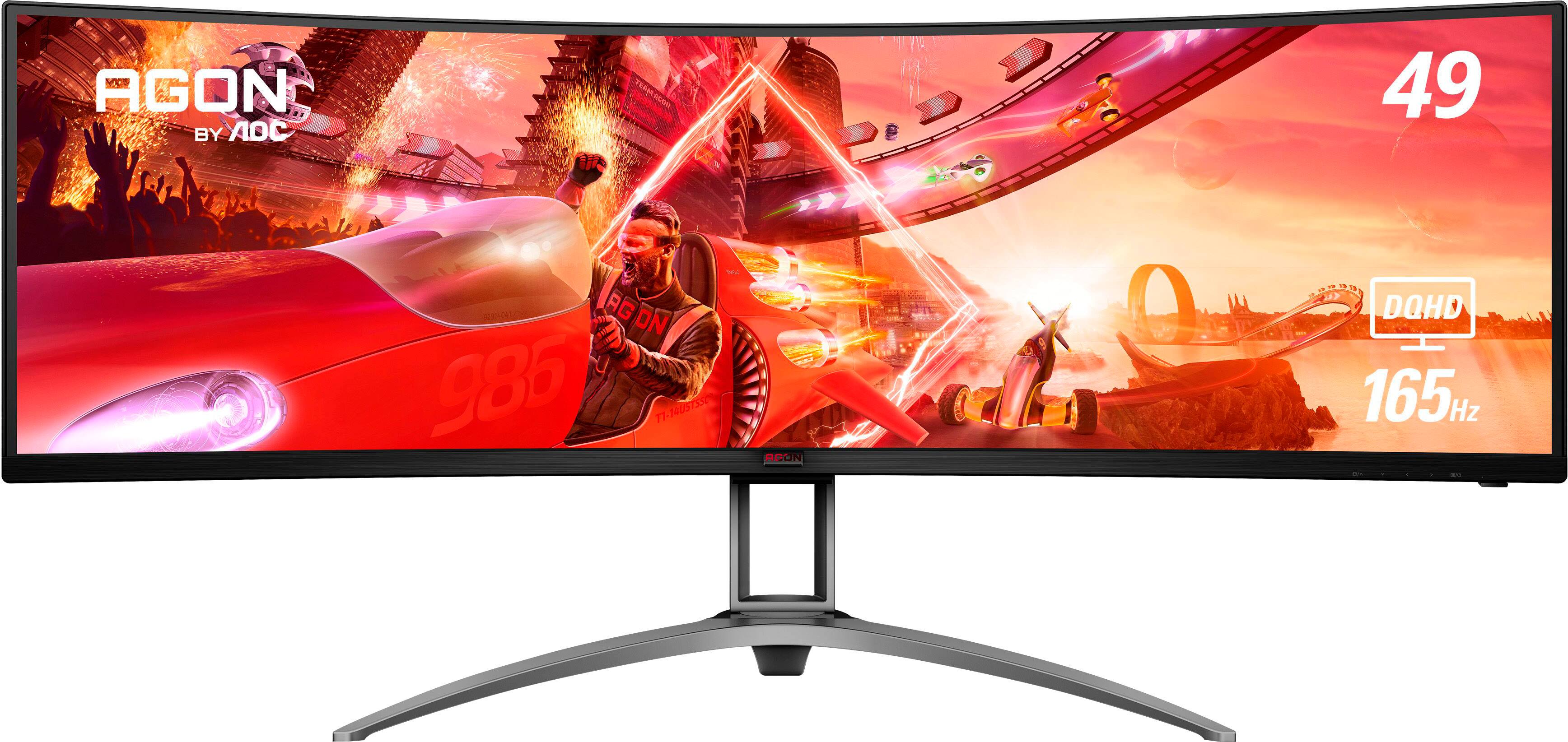 AOC - AG493UCX2 49" LCD 4K UWHD Gaming Monitor - Black/Red