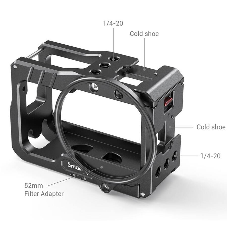 Small Rig Vlog Kit Camera Smallrig Vlogging Cage and 52mm Filter Adapter for Insta360 ONE R 4K ...