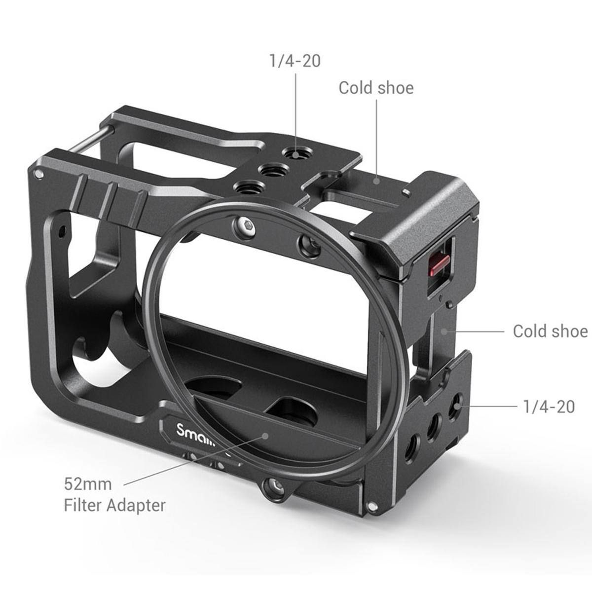 Smallrig Vlogging Cage and 52mm Filter Adapter for Insta360 ONE R 4K ...