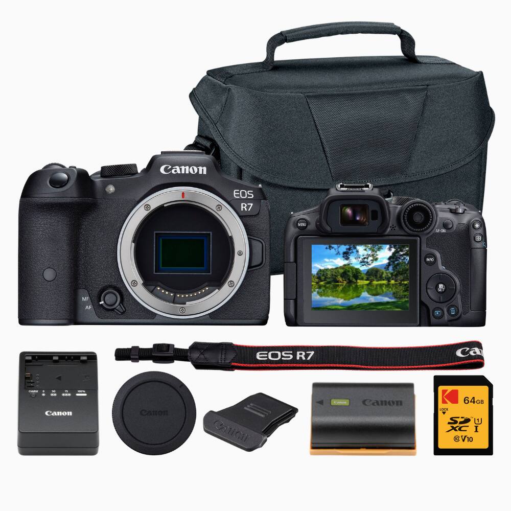 Canon  
EOS R7  
MENU  
AF-ON  
NPO  
MF  
AF  
EOS R7  
Canon  
CHARGE x 75 00%  
Canon  
Canon  
64GB LOCK SO U XC I V10