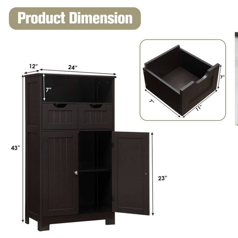 Product Dimension: 12" x 24" x 43" x 23"  
Drawer: 7" x 11" x 7"